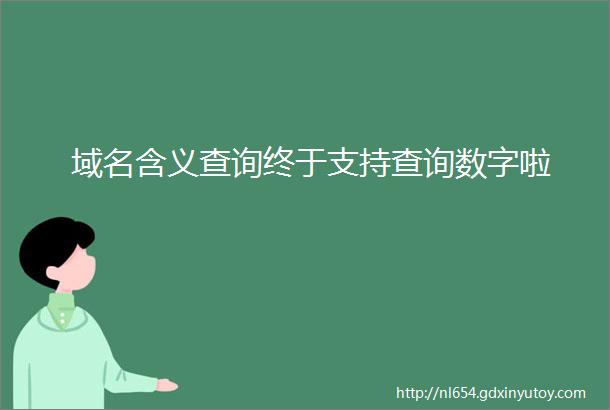 域名含义查询终于支持查询数字啦